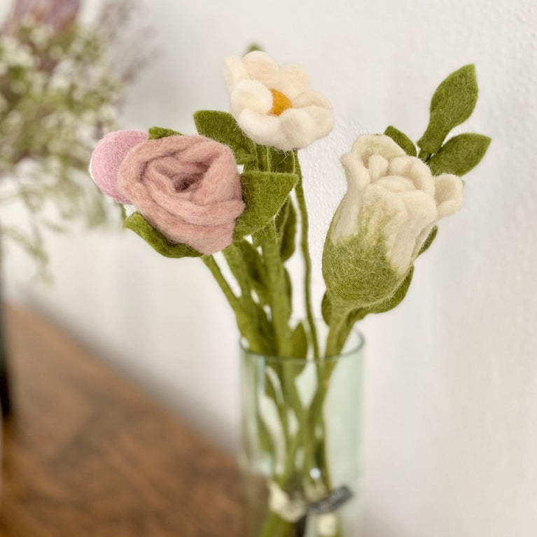 Blumenstrauß "Muttertag" Filzblumen 9 Stück - (Gry & Sif)