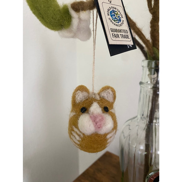 kleine Katzen aus Filz (1 Stück) - Anhänger (Gry & Sif)