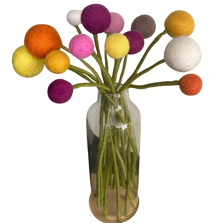 Blumenstrauß "Sonnenschein" Filzblumen 14 Stück - (Gry & Sif)