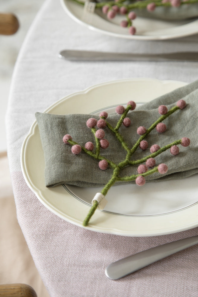 Mini Deko-Zweige mit Beeren (1 Stück) - Ilex - 19 cm (Gry & Sif)