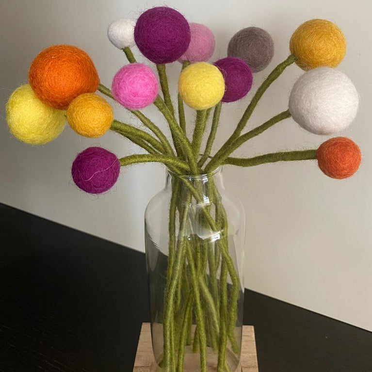 Blumenstrauß "Sonnenschein" Filzblumen 14 Stück - (Gry & Sif)