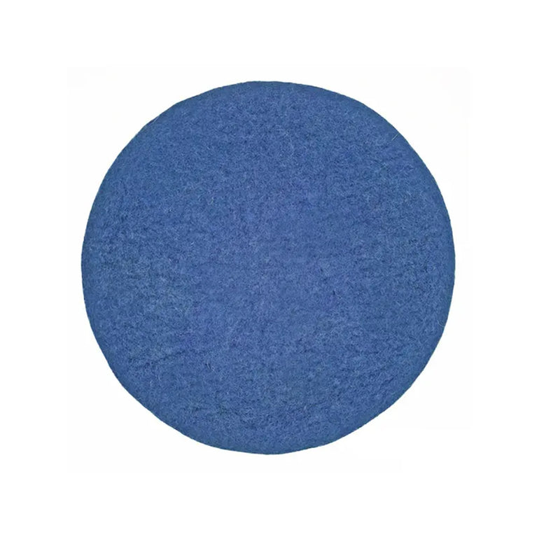 Flache Sitzkissen (1cm) aus 100% Wolle, rund, Ø40cm, Stuhlkissen (Nepalaya)