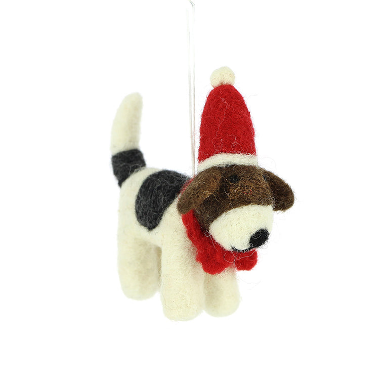 Anhänger BEAGLE Max Hund, Filz Weihnachten Deko (Globo Fair Trade)