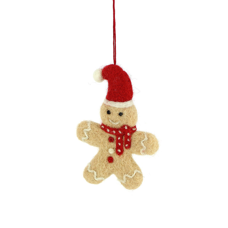 Anhänger LEBKUCHEN, Lebkuchenmann Filz Weihnachten Deko (Globo Fair Trade)