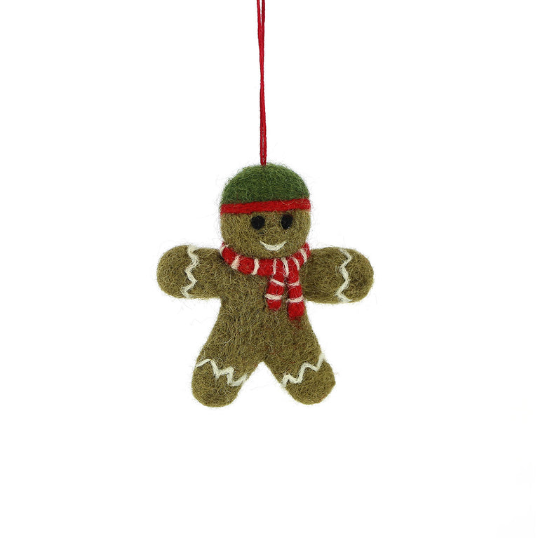 Anhänger LEBKUCHEN, Lebkuchenmann Filz Weihnachten Deko (Globo Fair Trade)