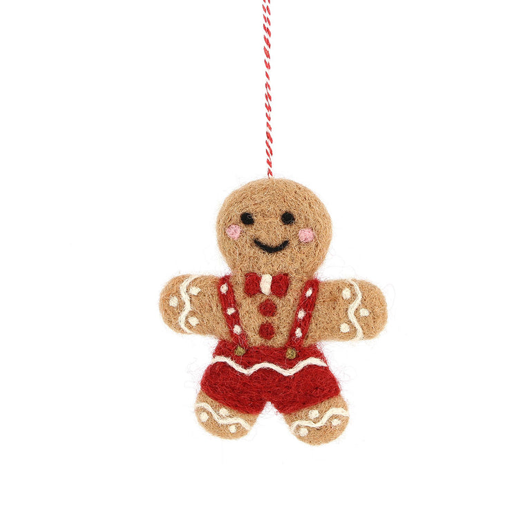 Anhänger LEBKUCHEN, Lebkuchenmann Filz Weihnachten Deko (Globo Fair Trade)