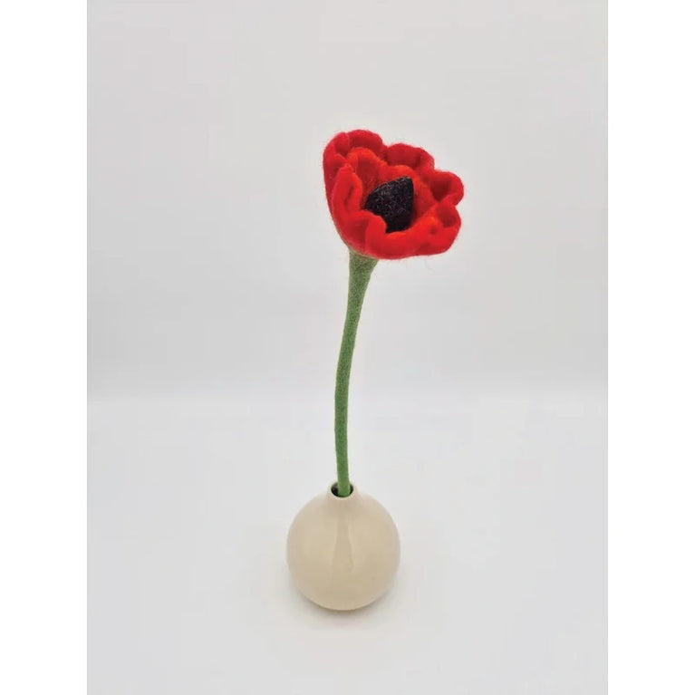 Mohnblume - Filzblume - 35cm (Nepalaya)