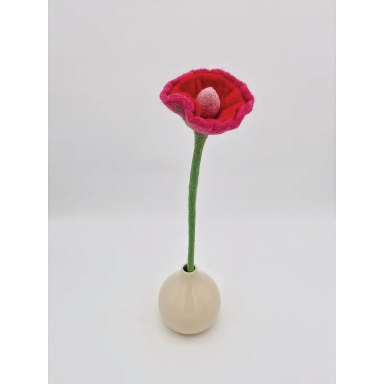 Mohnblume - Filzblume - 35cm (Nepalaya)