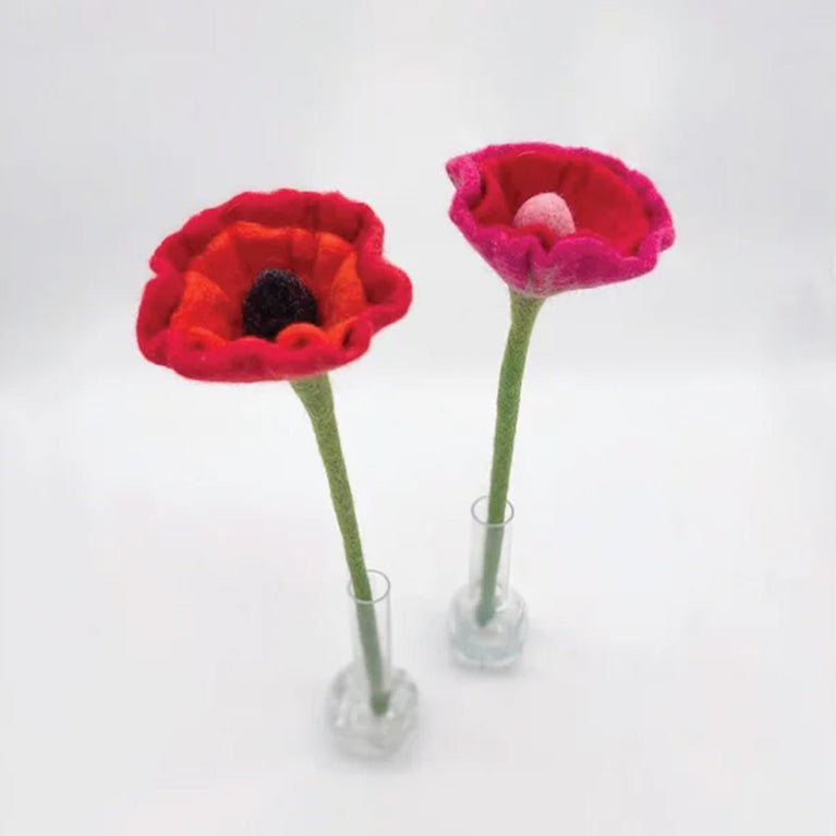 Mohnblume - Filzblume - 35cm (Nepalaya)