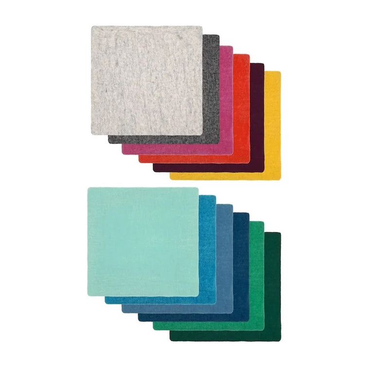 Flache Sitzkissen (1cm) aus 100% Wolle, eckig, 40x40cm, Stuhlkissen (Nepalaya)