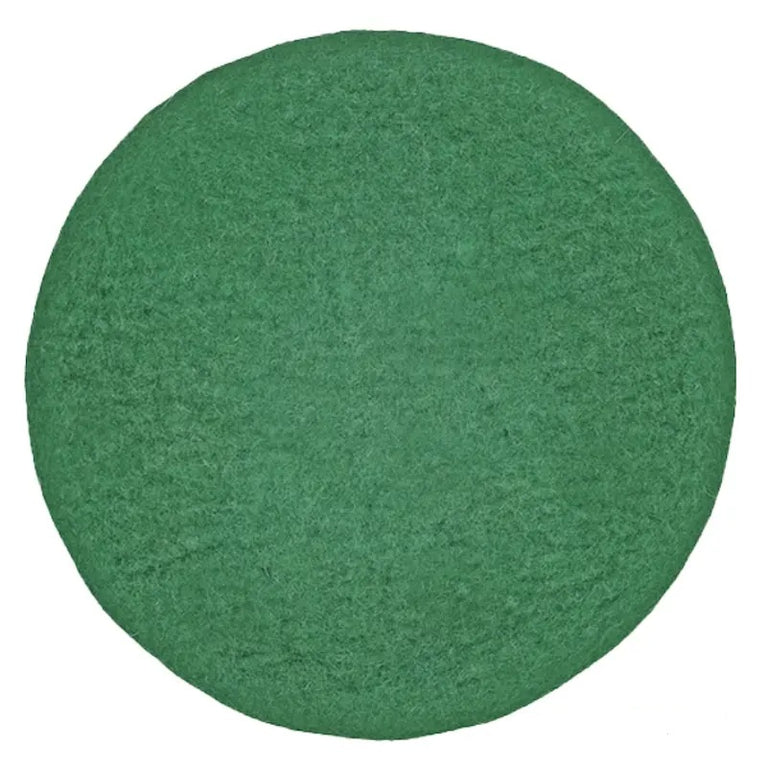 Flache Sitzkissen (1cm) aus 100% Wolle, rund, Ø40cm, Stuhlkissen (Nepalaya)