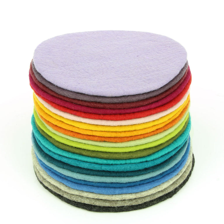 Flache Sitzkissen Sitzmatte YESHE (1cm) aus 100% Wolle, rund, Ø35cm, Stuhlkissen (Globo Fair Trade)