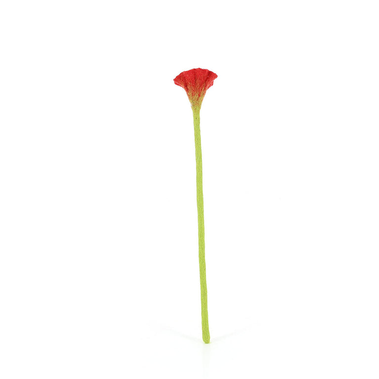Mohnblume Fantasieblume aus Filz (1 Stück o. 12 Stück) - Filzblumen (GLOBO Fair Trade Partner)