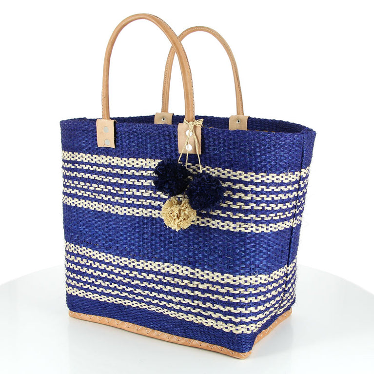 Korbtasche SETE, KEIN FILZ!! - bunter Korb , Sisal (B35-45 x H33x T17cm) (Globo Fair Trade Partner)