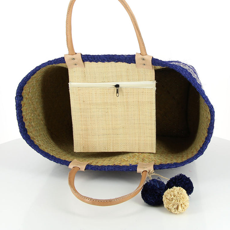 Korbtasche SETE, KEIN FILZ!! - bunter Korb , Sisal (B35-45 x H33x T17cm) (Globo Fair Trade Partner)
