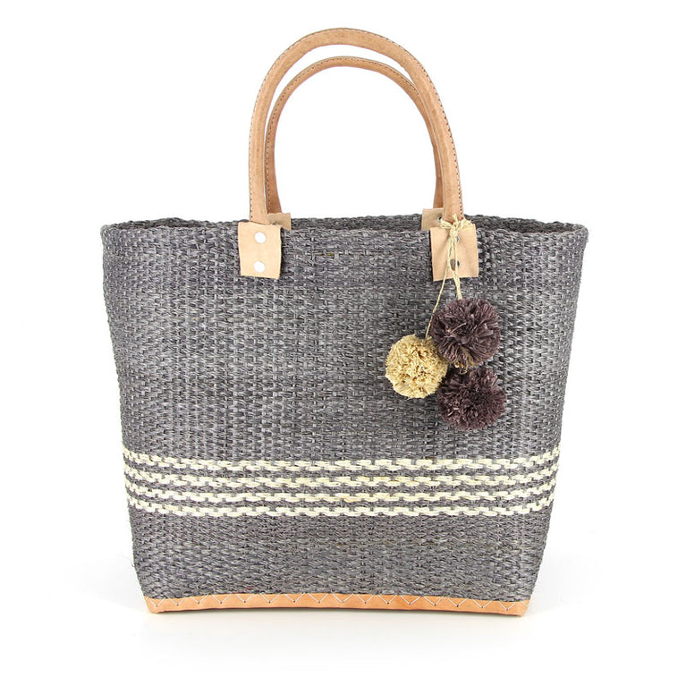Korbtasche CANNES, KEIN FILZ!! - bunter Korb , Sisal (B35-45 x H33x T17cm) (Globo Fair Trade Partner)
