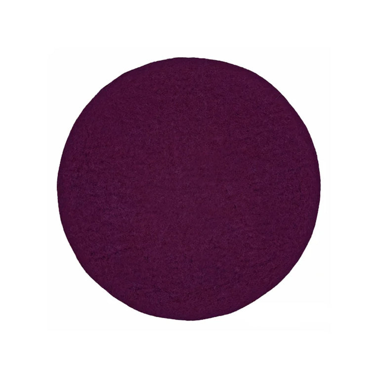 Flache Sitzkissen (1cm) aus 100% Wolle, rund, Ø40cm, Stuhlkissen (Nepalaya)