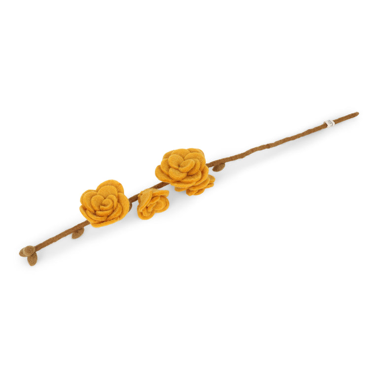 Rosenzweig / Zweig mit Rose - Filzblume 50cm (Gry & Sif)