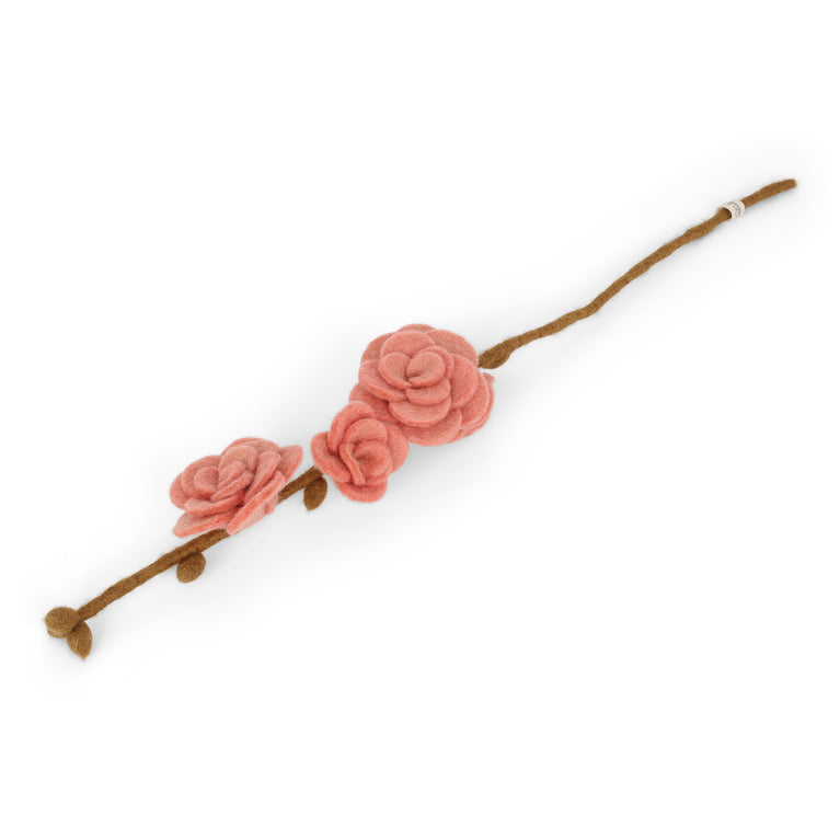 Rosenzweig / Zweig mit Rose - Filzblume 50cm (Gry & Sif)