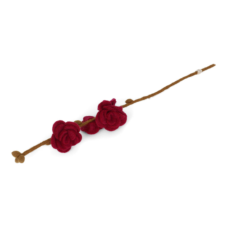 Rosenzweig / Zweig mit Rose - Filzblume 50cm (Gry & Sif)