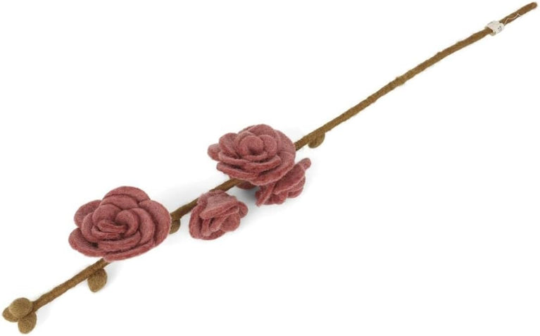 Rosenzweig / Zweig mit Rose - Filzblume 50cm (Gry & Sif)