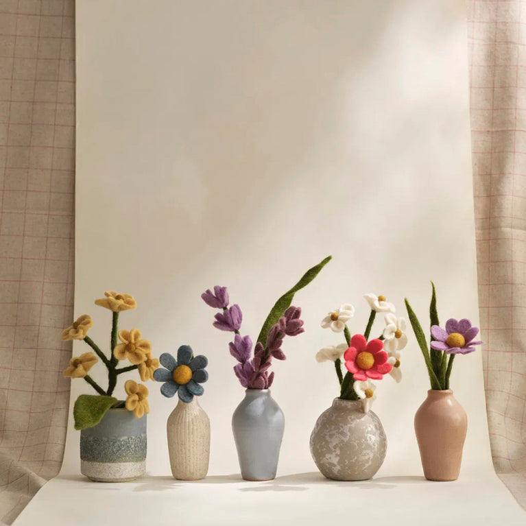 Vergissmeinnicht - Veilchen (1 Stück) - Filzblumen für Ostern Frühling - 20cm (Gry & Sif)