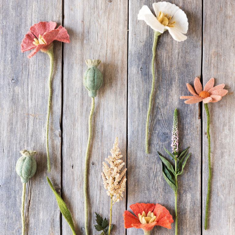 Mohnblume aus Filz Klatschmohn - Filzblume 32cm (Gry & Sif) (Kopie)