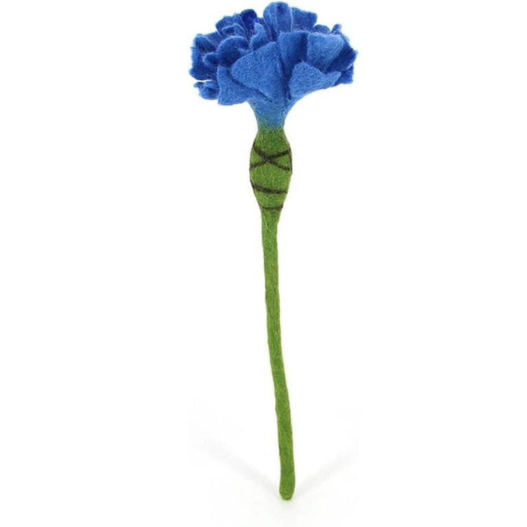 Kornblume aus Filz Blume Filzblume - 1 Stück ca. 41cm (Globo Fair Trade Partner)