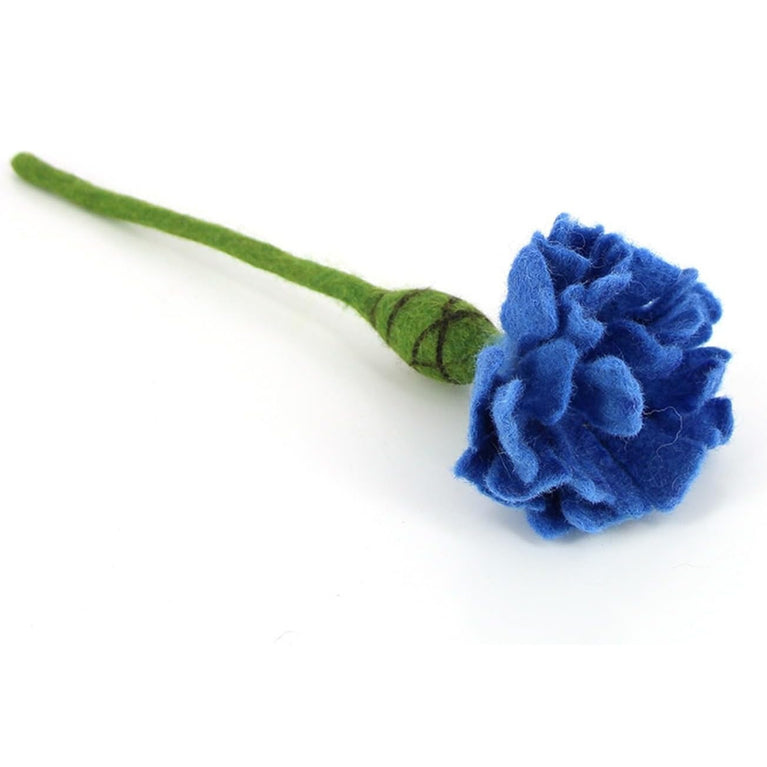 Kornblume aus Filz Blume Filzblume - 1 Stück ca. 41cm (Globo Fair Trade Partner)