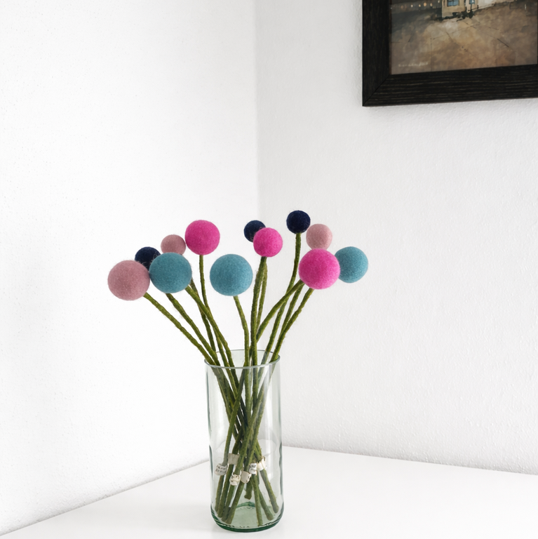 Blumenstrauß "Mandelblüte"  Filzblumen 12 Stück - (Gry & Sif)