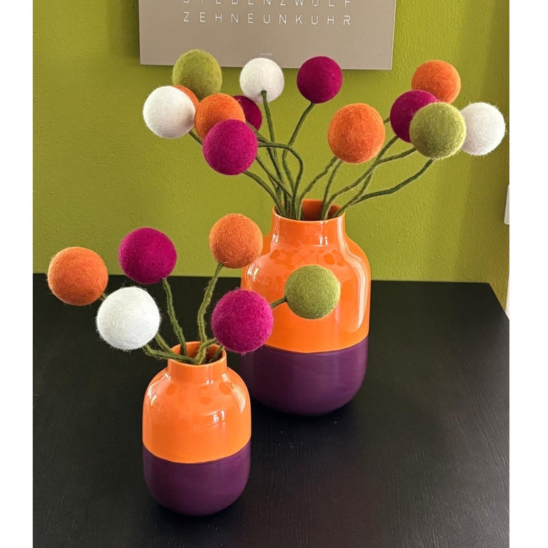 Filzblumen Kugelblumen in XL (1 Stück) Ø7cm - 60 cm (Gry & Sif)