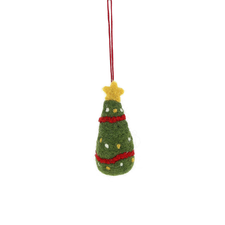 Baumanhänger WEIHNACHTSBAUM, Filz Weihnachten Deko (Globo Fair Trade)