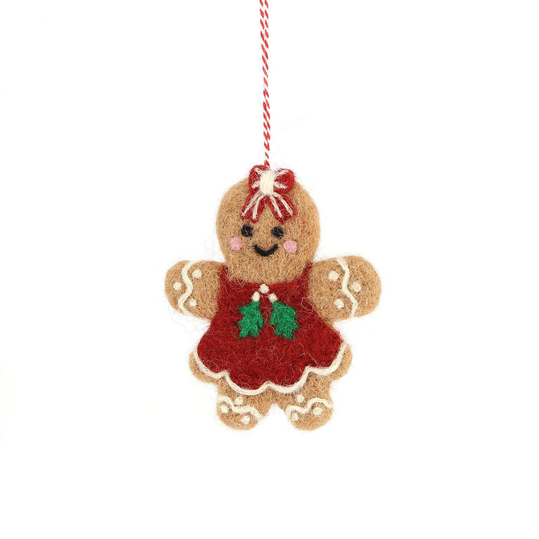 Anhänger LEBKUCHEN, Lebkuchenmann Filz Weihnachten Deko (Globo Fair Trade)