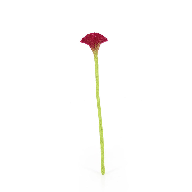 Mohnblume Fantasieblume aus Filz (1 Stück o. 12 Stück) - Filzblumen (GLOBO Fair Trade Partner)