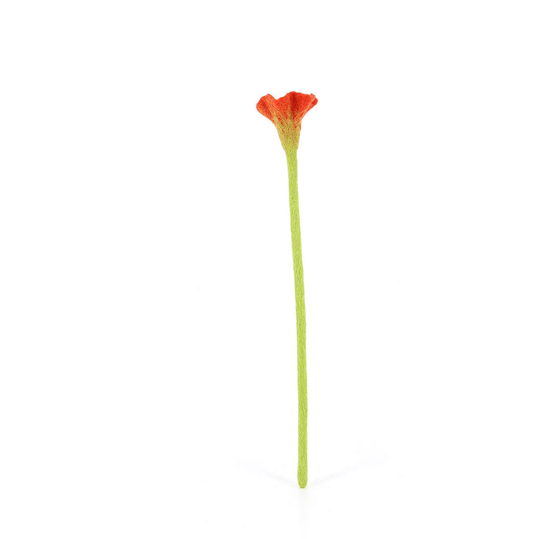 Mohnblume Fantasieblume aus Filz (1 Stück o. 12 Stück) - Filzblumen (GLOBO Fair Trade Partner)