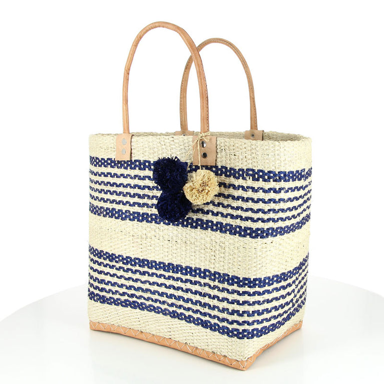 Korbtasche MARSEILLE, KEIN FILZ!! - bunter Korb , Sisal (B35-45 x H33x T17cm) (Globo Fair Trade Partner)