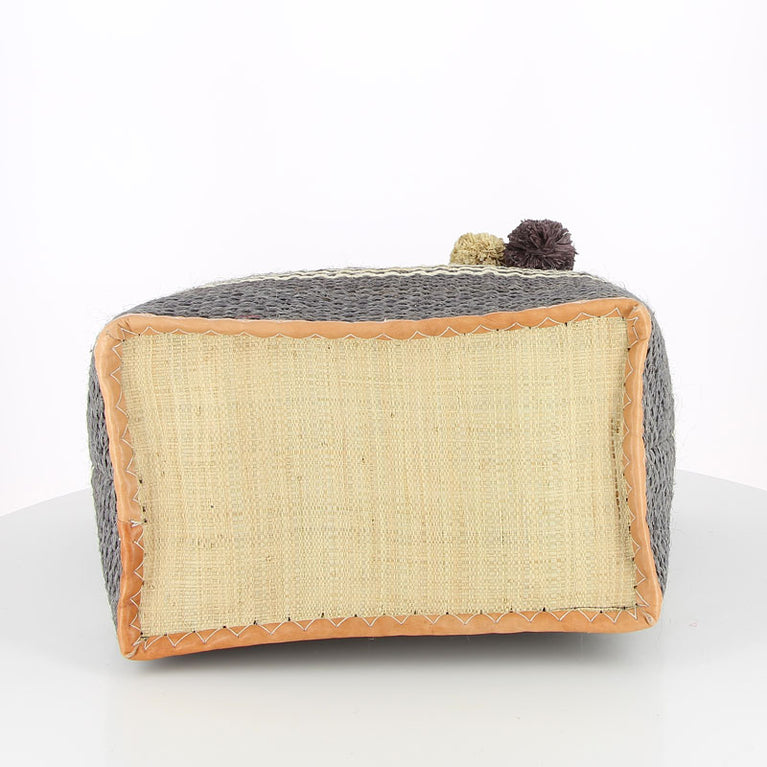 Korbtasche CANNES, KEIN FILZ!! - bunter Korb , Sisal (B35-45 x H33x T17cm) (Globo Fair Trade Partner)